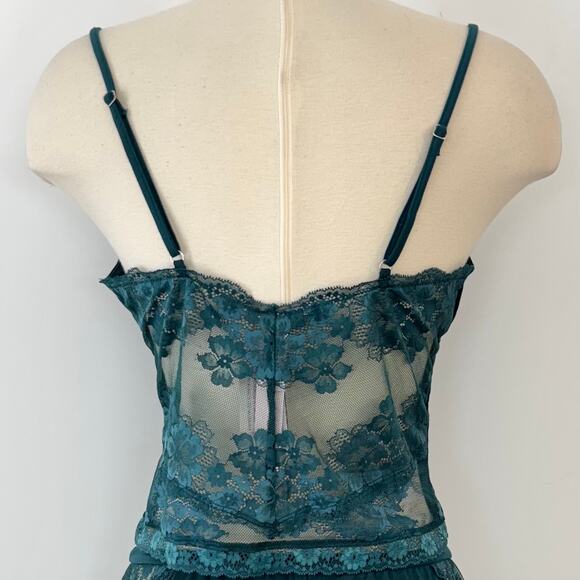 Victoria's Secret 2-Piece Camisole Shorts Matching SET Dark Teal Green L NWT - Picture 10 of 13